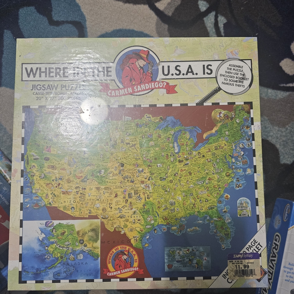 Carmen Sandiego USA Map Jigsaw Puzzle